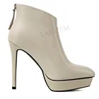 Ботинки кожаные BERZIME, на шпильке, с острым носком, на молнии сзади, большие размеры 39, 45, 40