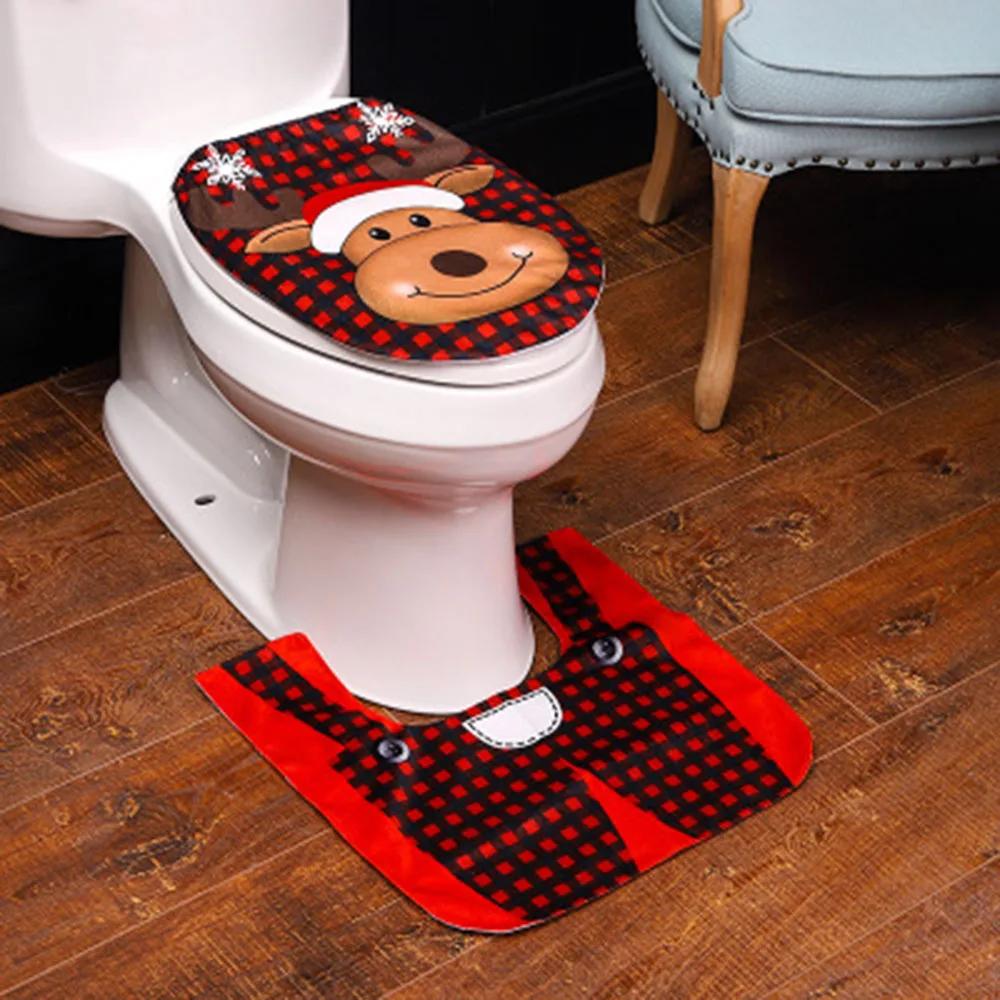 

Home Pedestal Rug Decoration Set Kit Pedestal Rug Lid 2Pcs Soft Non-woven