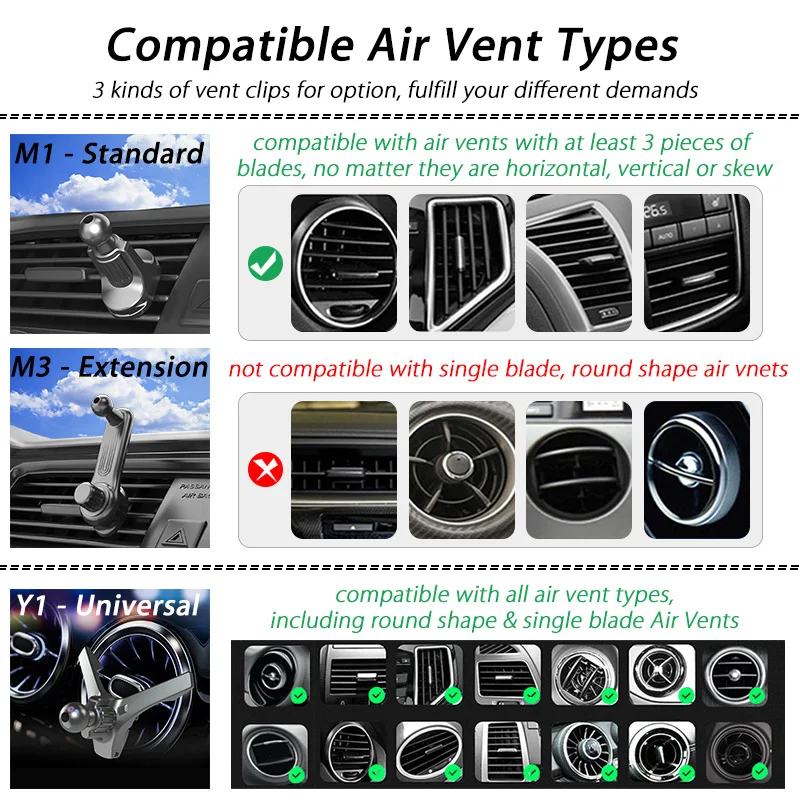 upgrade air vent car phone holder stand with metal hook clip 360 rotation auto air outlet smartphone mount support bracket clamp free global shipping