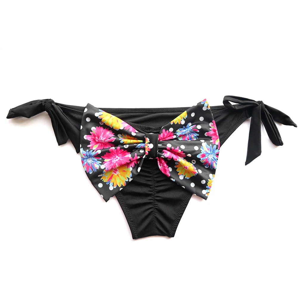 Женское бикини с бантом нижнее белье для плавания сексуальное купальный костюм