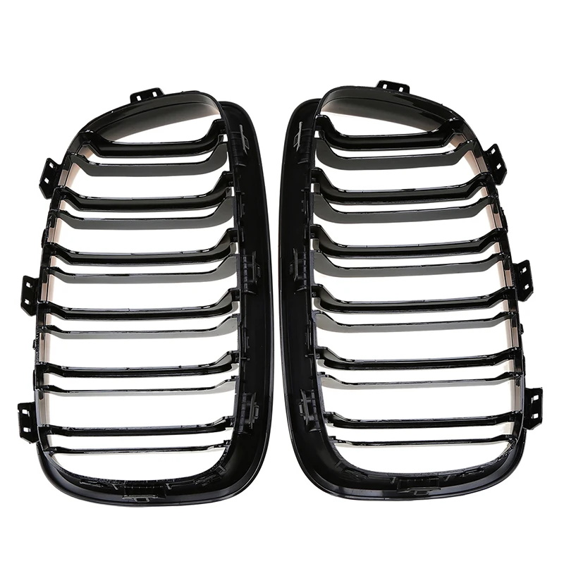 Передние решетки POSSBAY глянцевая черная двойная решетка для BMW 1-Series F20 116d ed/116i/118d