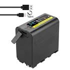 USB-вход, зарядка 8800 мА  ч, NP-F970, NP-F980, F960, F970, светодиодный индикатор заряда аккумулятора для Sony F960, F550, F750, F770, MC1500C