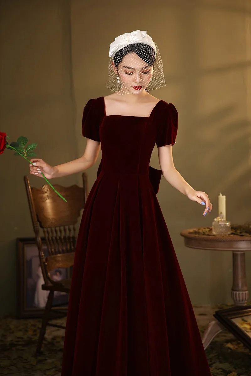 

Robe De Soiree 2020 New Gryffon Formal Evening Dress Boat Neck A-line Classic Velour Backless Evening Party Prom Gown Plus Size