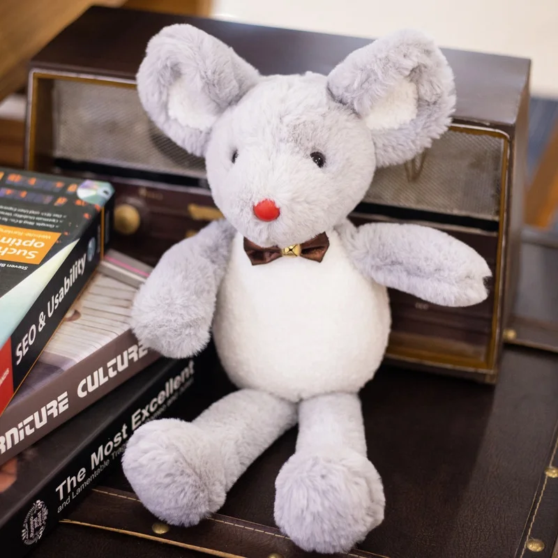 Soft Christmas Antelope Deer Rat Plush Toy Cartoon Animal with Bell Stuffed Doll Baby Bedtime Story Toys Kids Girl Birthday Gift | Игрушки и