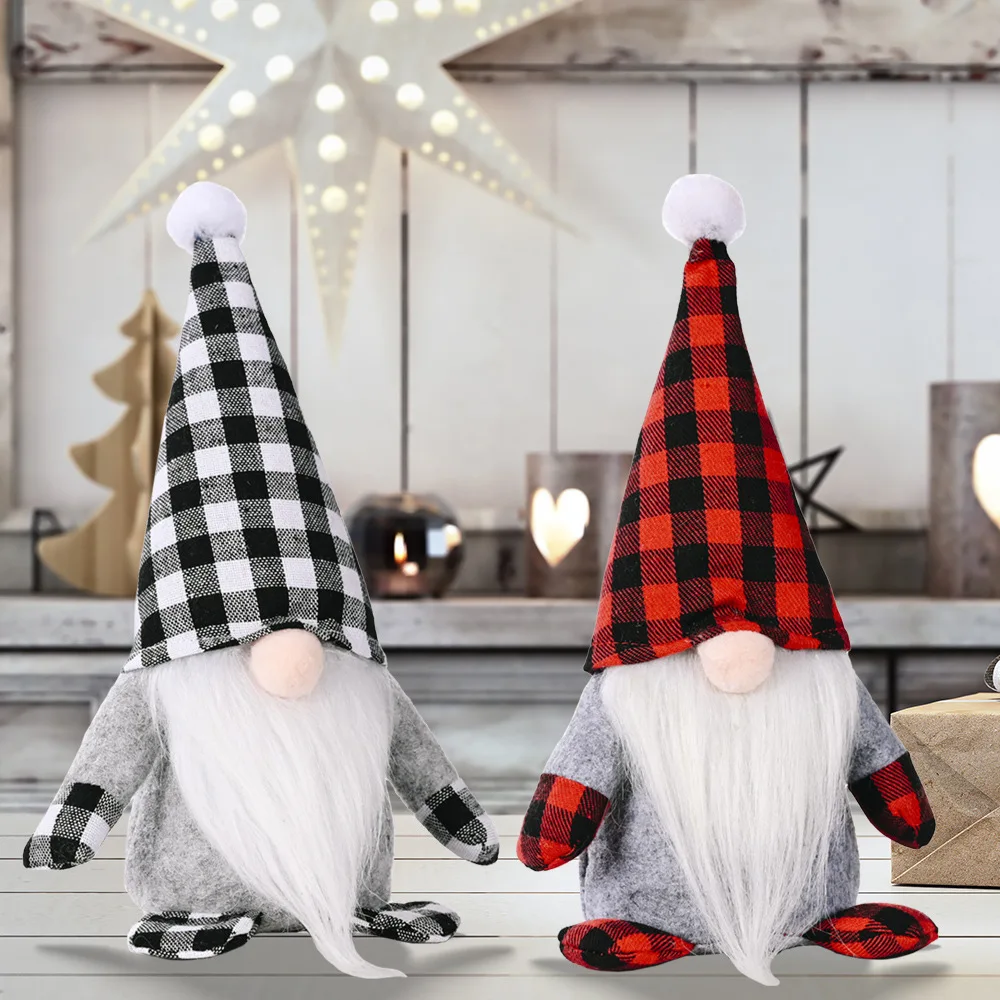 

Christmas Decoration Christmas Lattice Hat Rudolph Doll Home Furnishing Window Counter Scene Doll Ornaments Children/Adult Gifts