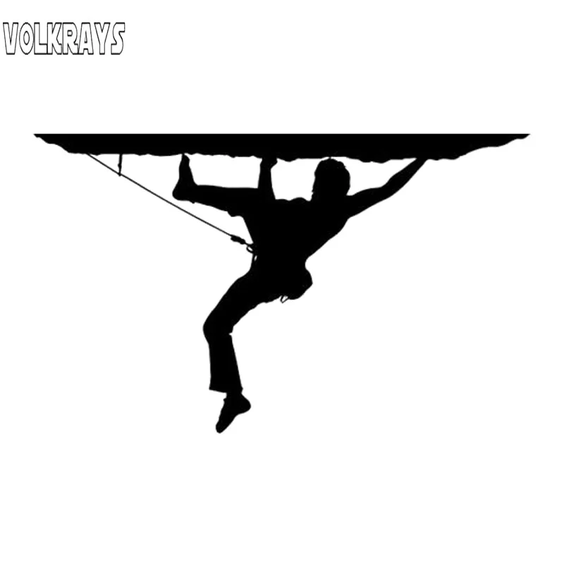 

Volkrays Fashion Car Sticker Rock Climber Hiking Mountain Accessories Reflective Waterproof Vinyl Decal Black/Silver,10cm*17cm