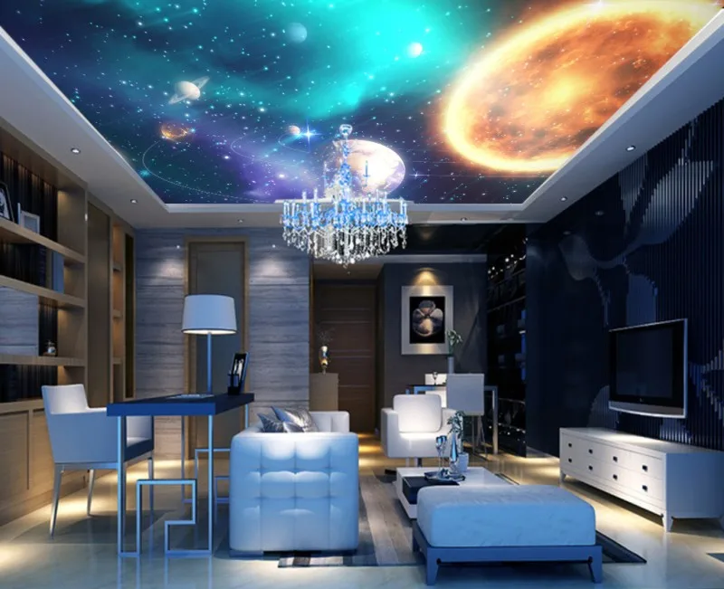 Пользовательские фотообои любого размера с изображением потолка неба 3d