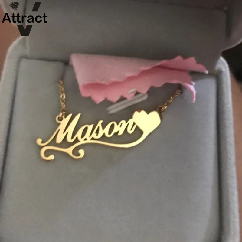 Индивидуальное ожерелье из ленты с именем сердца модные ювелирные изделия
