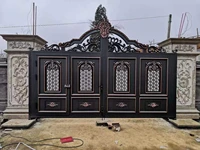 2021 china hotsale custom made aluminum driveway gates with gate openner style hc ag1
