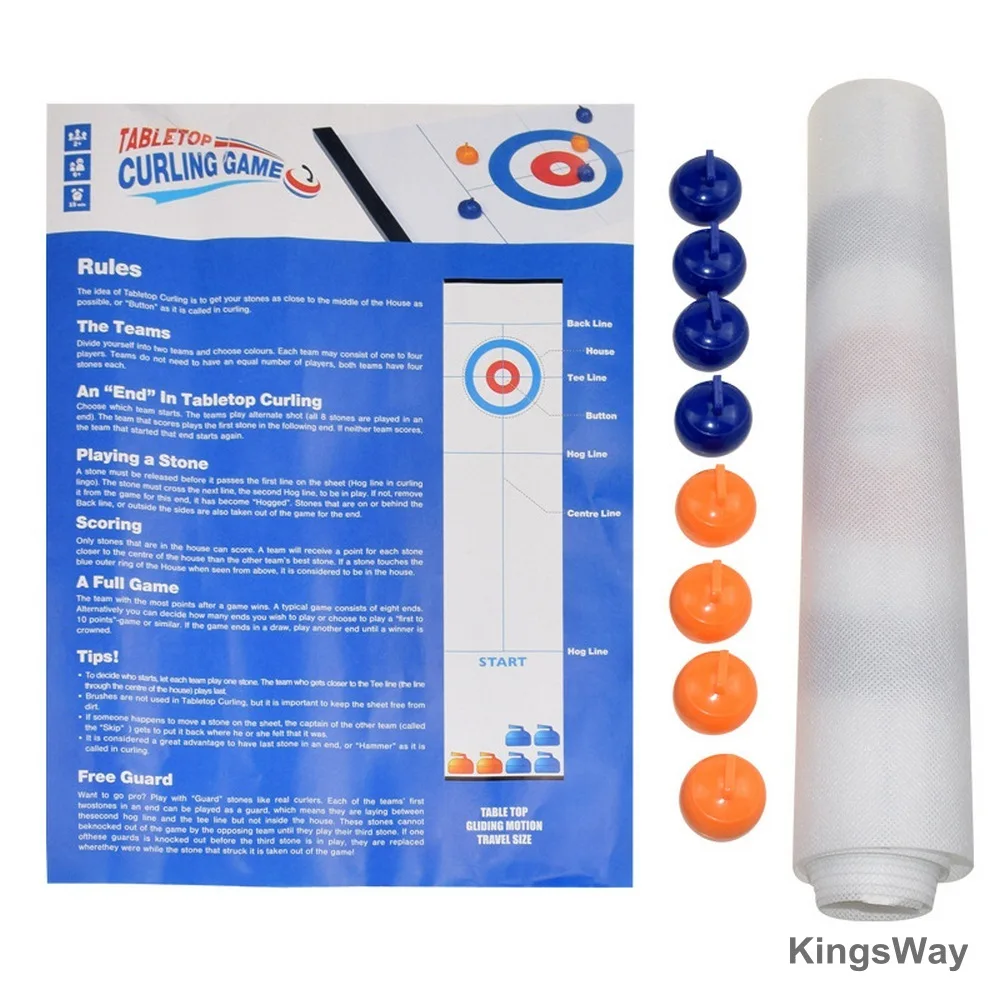 

Family Curling Table Game Adult Training Tabletop Ball Games Fun Toy Home
