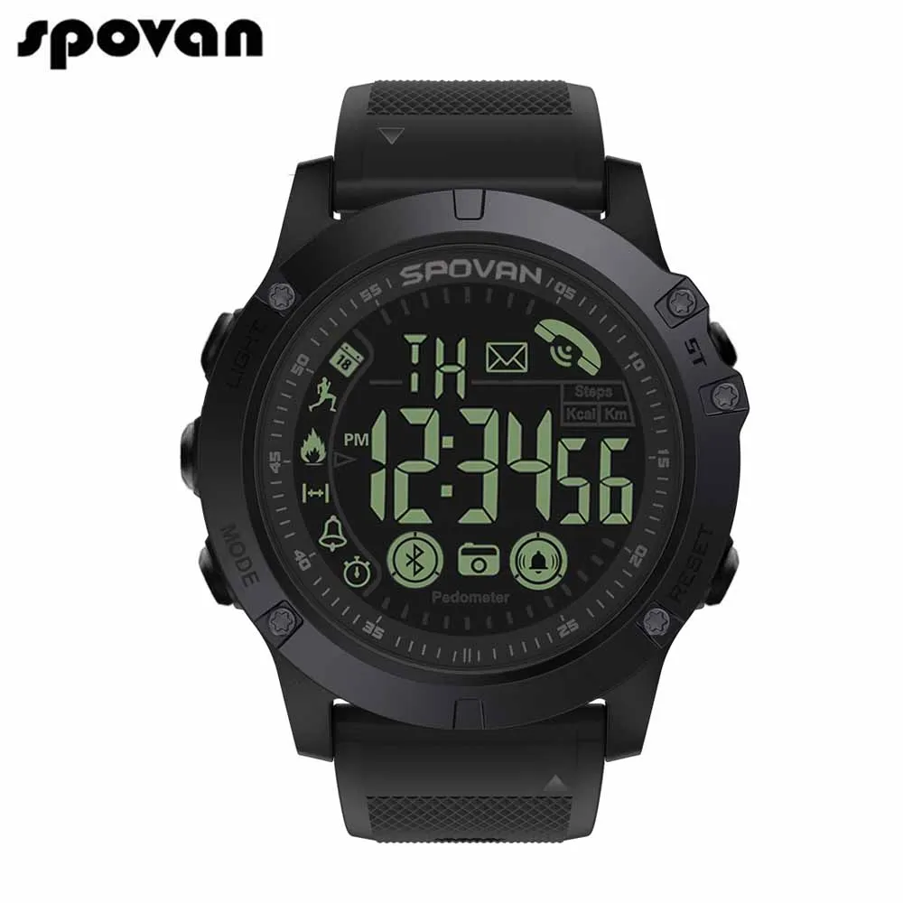 Spovan спортивные Смарт-часы для мужчин IP67 водонепроницаемые напоминания о звонках