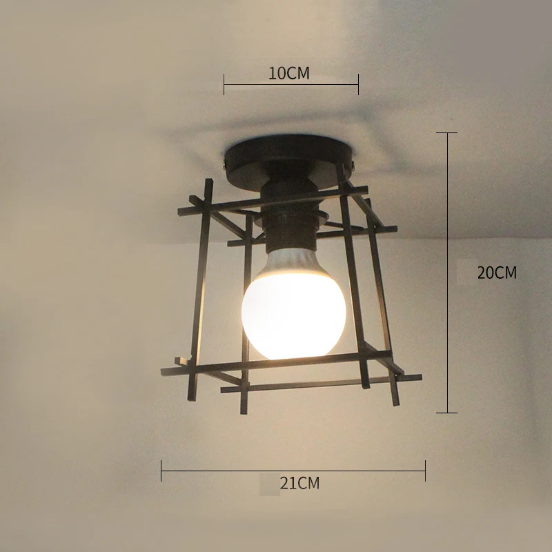 17 Ceiling lights Minimalist Retro Ceiling Lamp Glass E27 industrial decor lamps for living room Home Lighting Lustre Luminaria - Цвет корпуса: 17