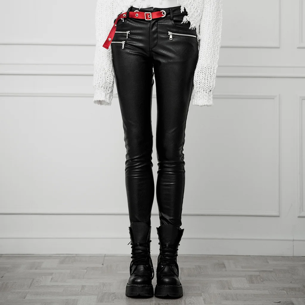 Панк рейв для женщин панк стиль ушко контрастного цвета ремень из искусственной