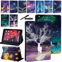 tablet case for apple ipad 5678th mini 12345 ipad 234 print pattern pu leather shockproof tablet stand coverstylus