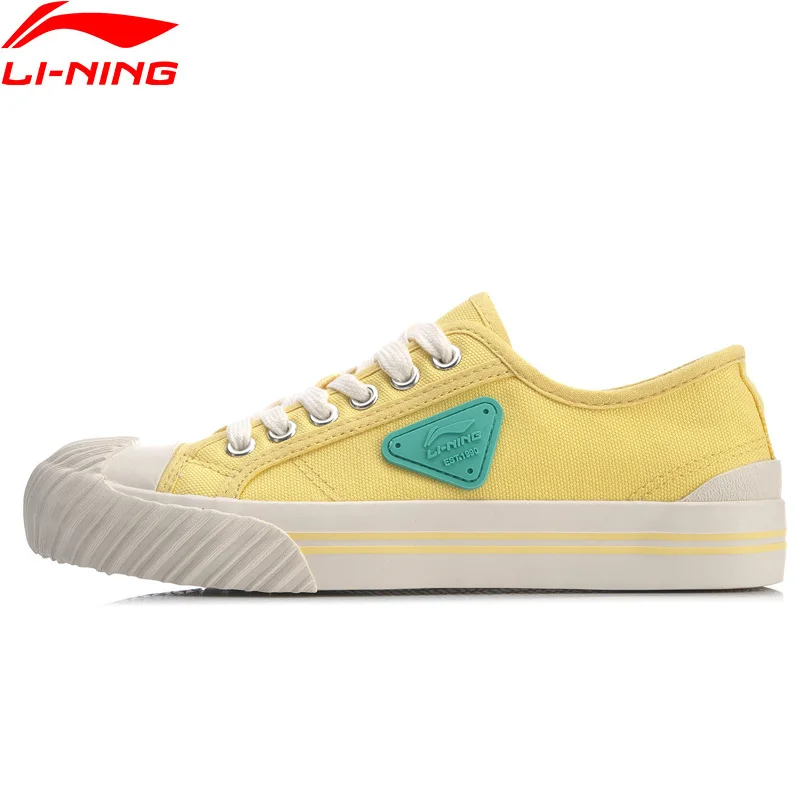 Женская Классическая парусиновая обувь Li-Ning для прогулок удобная спортивная с