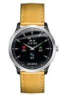 Yellow Leather YOCUBY N58 ЭКГ PPG мужские Смарт-часы с электрокардиограммой измерения мужчин t, водонепроницаемый монитор сердечного ритма сна фитнес-трекер - Цвет: Yellow Leather