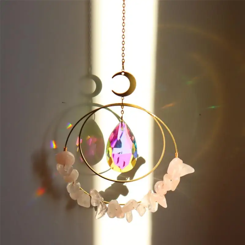 

Aurora Wind Chimes With Prismatic Pendant Bedroom Decoration Home Hanging Crafts Crystal Chandelier Decoration Birthday Gift