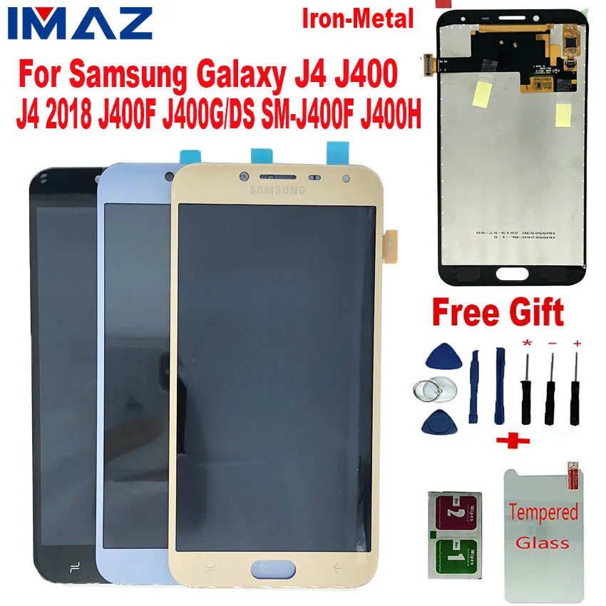 

IMAZ Iron Metal J4 Lcd For Samsung Galaxy J4 2018 J400 J400F J400H J400M J400G Display Touch Screen Digitizer Replacement parts