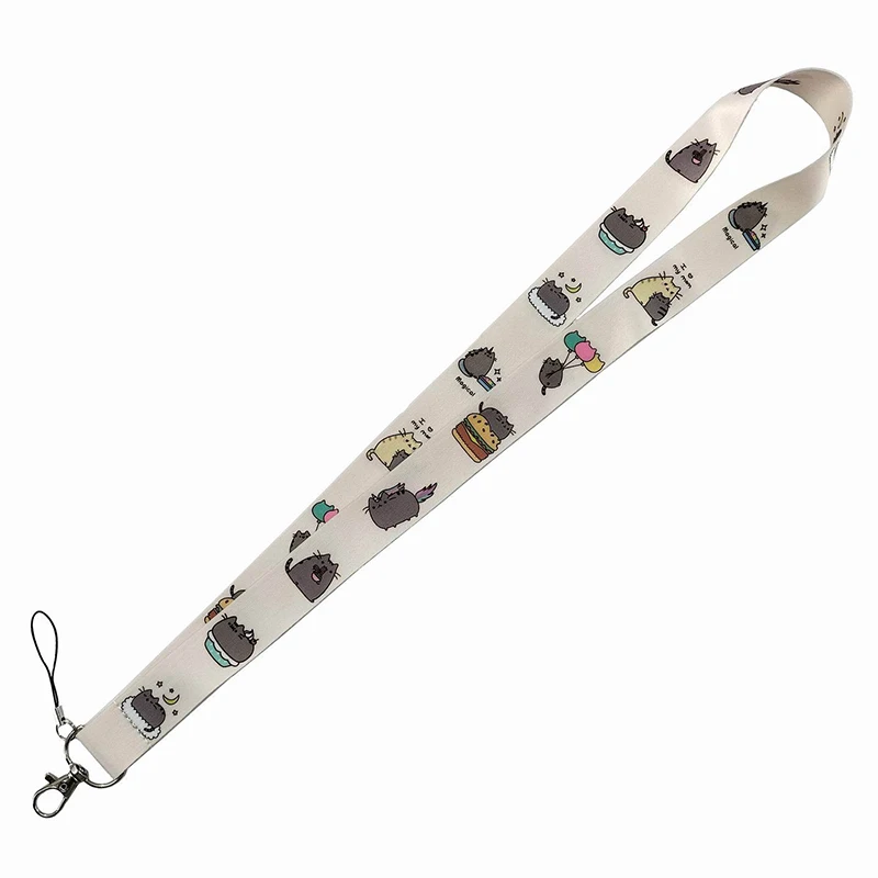 

C1485 Cartoon Cat Keychain Tags Strap Neck Lanyards For Keys ID Card Pass Gym Phone USB Badge Holder DIY Hang Rope