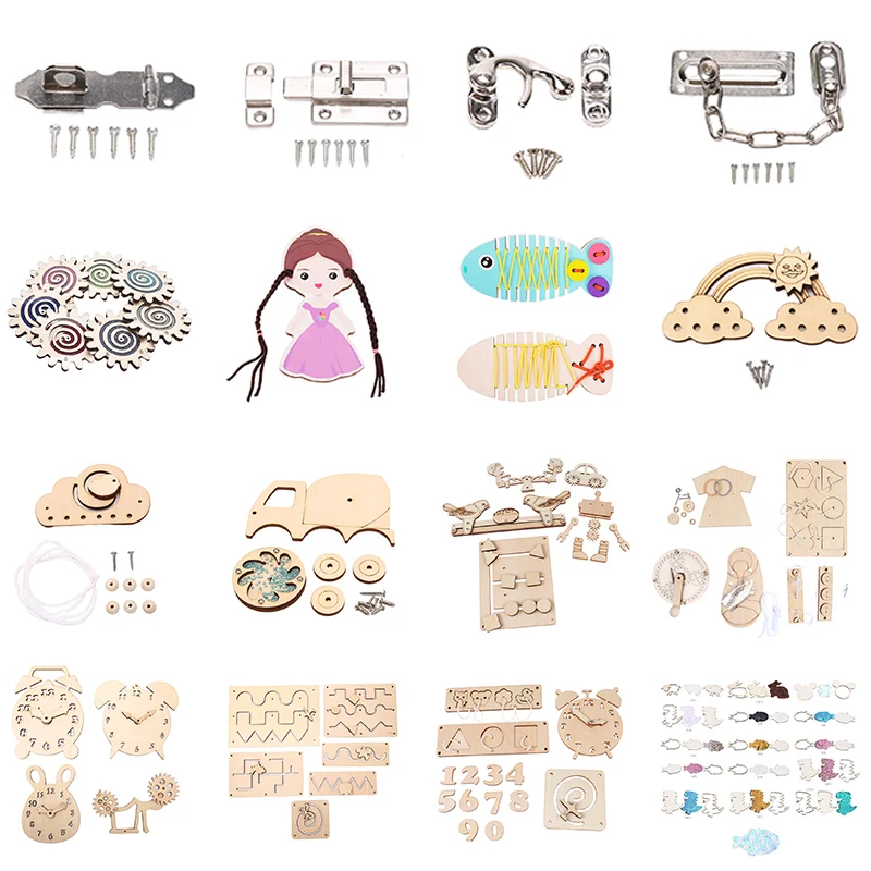 frog zipper animal graphic pairing clock gear cement tank truck model phone busy board accessories montessori sensory activity free global shipping