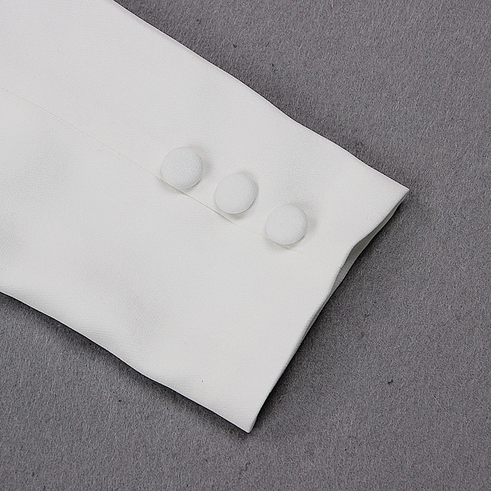 

bandage pant suit 2021 new arrival white blazers and pant outfit women elegant sexy long sleeve Two Piece Sets For Club Party