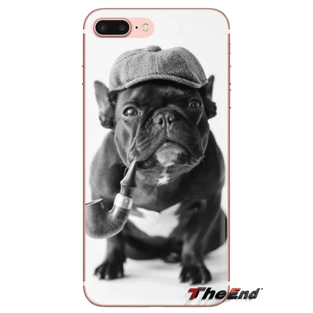 Мягкий прозрачный просвечивающийся чехол Чехлы Модный щенок бульдога собака для