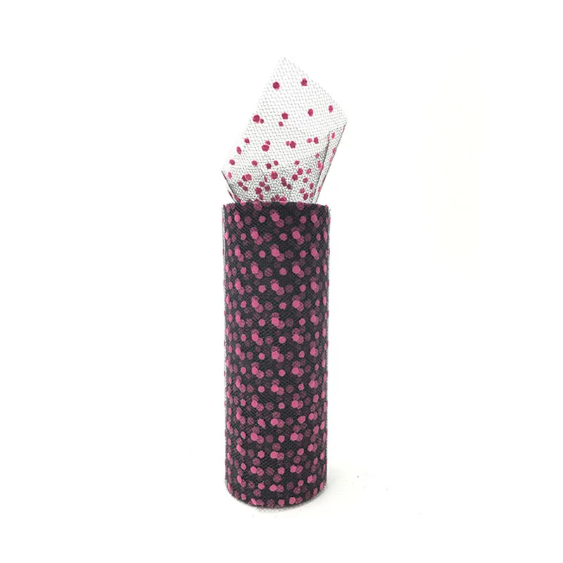 

6 "X100YDS Polka Dot Tulle Wedding Bridal Party Favor Decoration Tutu Craft Skirt Craft Network Wave Point Yarn Polka Dot Mesh