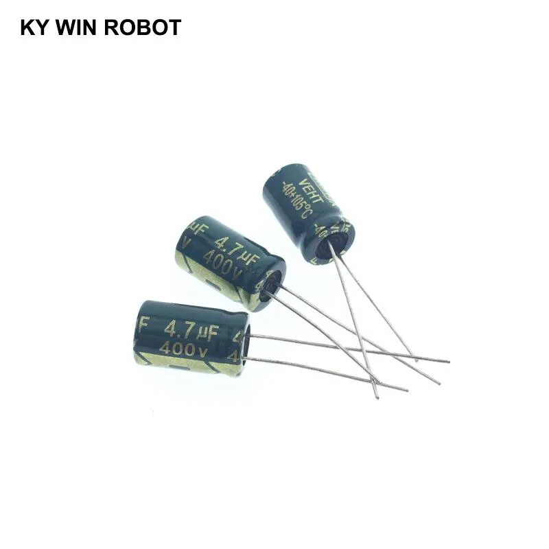 20 шт электролитические конденсаторы 4,7 мкФ 400V 8x12mm 105C радиальные высокочастотные низкое сопротивление электролитический конденсатор