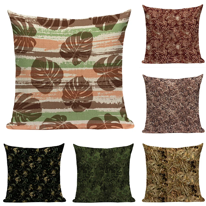 

Ретро Цветочная подушка, чехол для дома с темным цветком, декоративные подушки, чехол для джунглей, марокканская гостиная 45-45 см, чехлы для п...