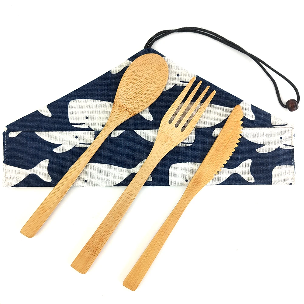 Набор столовых приборов из бамбука 3 шт./компл. | Дом и сад