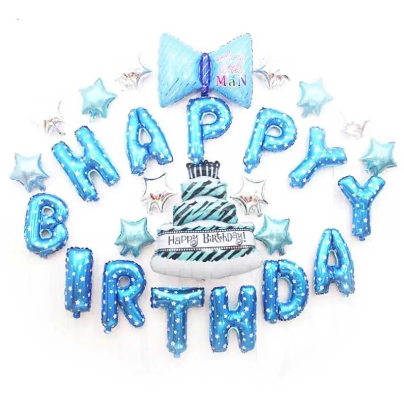 16 дюймовые шары из фольги в виде букв мини бант и торт украшение на день рождения