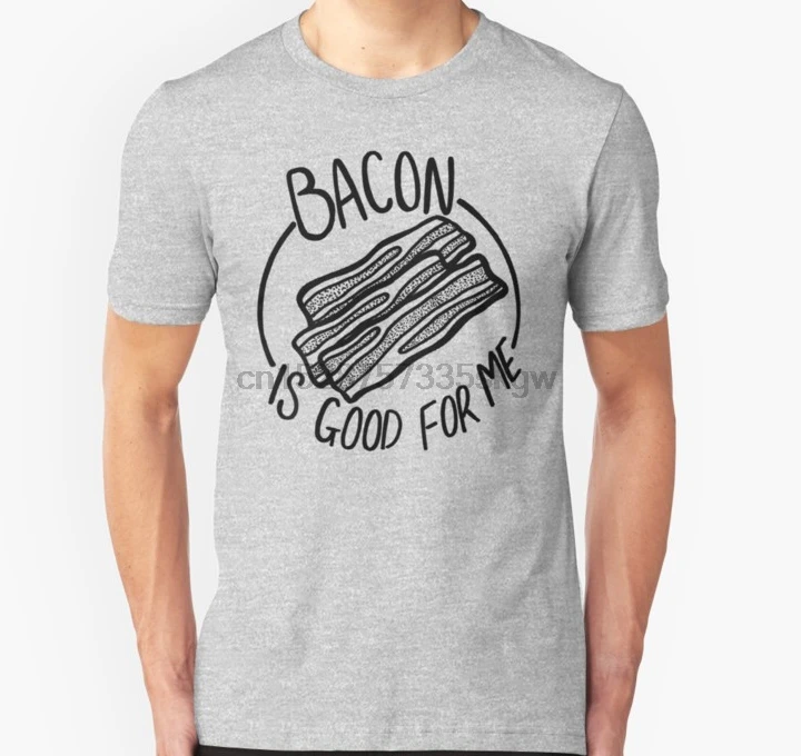 Мужская футболка Bacon Is Good For Me Lover смешной мем (1) Футболка с принтом