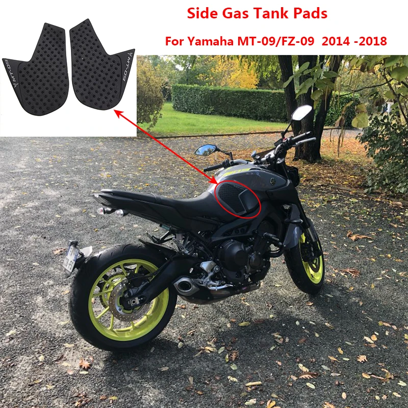 

MT09 Motorcycle Protector Anti slip Tank Pad Sticker Gas Knee Grip Traction Side Decal For Yamaha MT-09 MT 09 2014 to 2017 2018