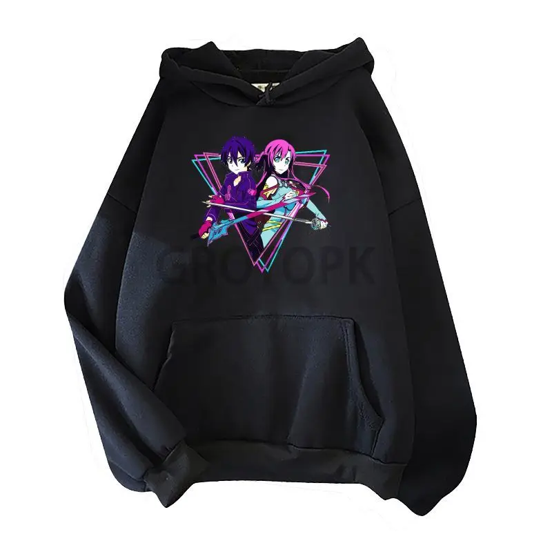 Популярная модная толстовка с капюшоном из японского аниме Sword Art Online мужской и