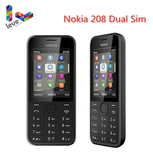 used nokia 208 dual sim version phone no hebrew gsm unlocked mobile phone free global shipping