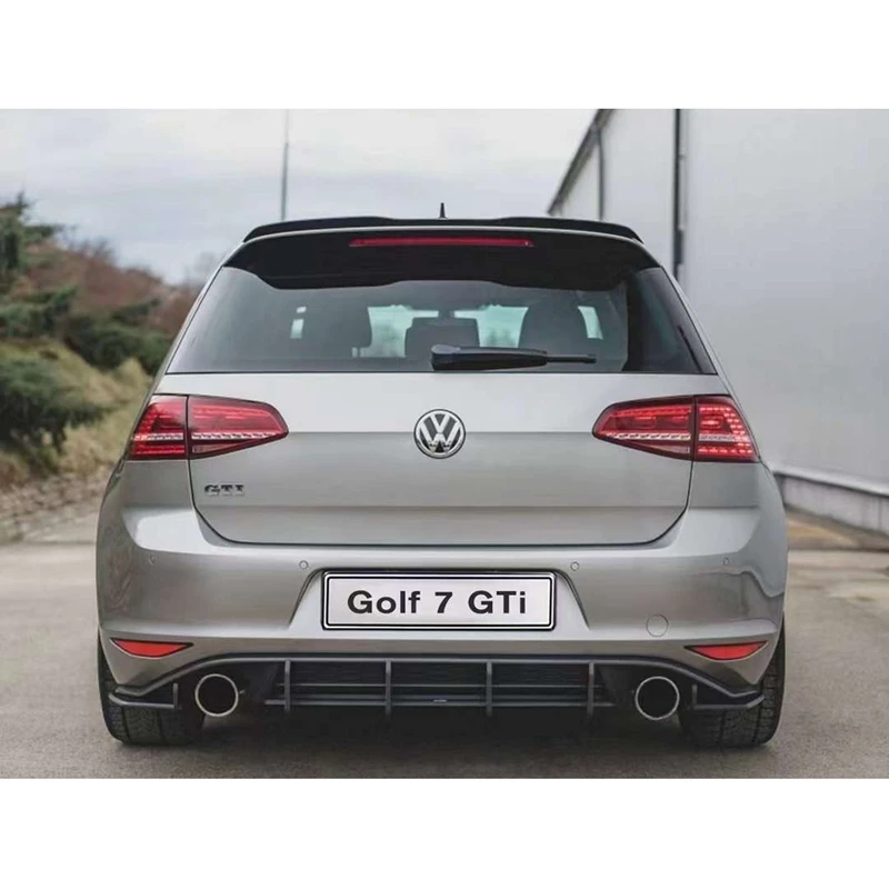Задний автомобильный диффузор для губ Volkswagen Golf 7 VII MK7 GTI 2014-2017 | Автомобили и