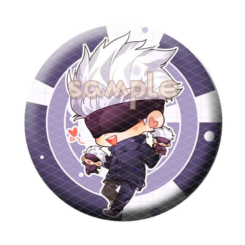 

Jujutsu Kaisen Gojo Satoru Kugisaki Nobara Itadori Yuji Anime Round Badge Medal Tinplate Brooch Pins Pendant Toy Cosplay Gift