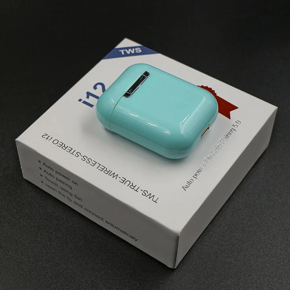 i12 B2 Green Наушники i12 tws с сенсорным управлением Bluetooth 5,0, беспроводные 3D наушники с супер басами, относительно i10 tws i20 tws i30 i60, наушники лучше - Цвет: i12 B2 Green