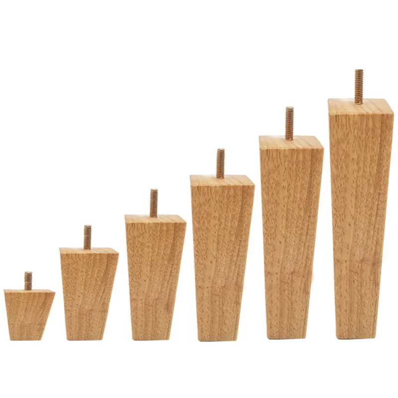 

4Pcs/set Wooden Furniture Endtable Legs Solid Wood European Carving TV Cabinet Seat sofa Feet No Painting Drop Shipping