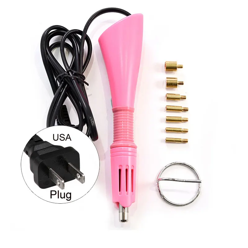 pink-usa Быстро нагревается! EU/US Plug белое устройство горячей фиксации для нанесения страз розовый Железный-на горячей фиксации Стразы аппликатор палочка термофиксация инструмент Y2852 - Цвет: pink-usa