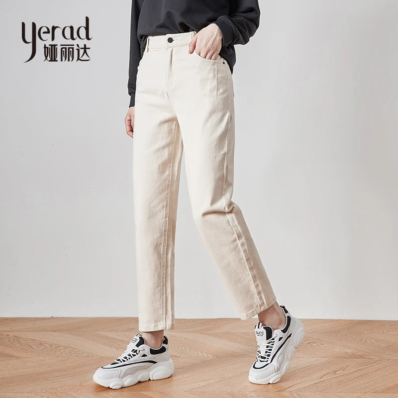YERAD Autumn Fashion Cargo Pants Women High Elastic Waist Harem Solid Casual Loose Trousers | Женская одежда