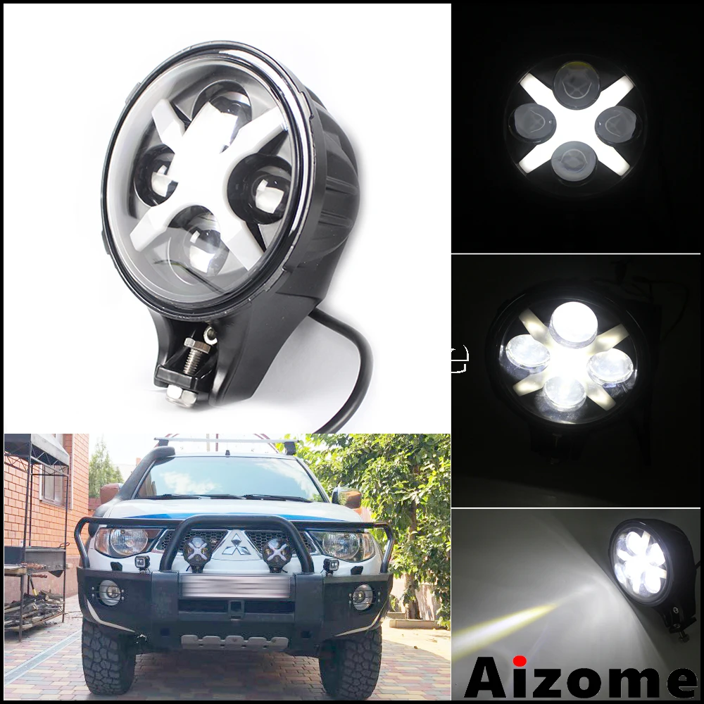 

Off Road 60W Headlamp Stop Light Spotlight Fog Lamp DRL Turn Signal headlight For Jeep Wrangler Toyota Hummer SUV ATV UTV Truck