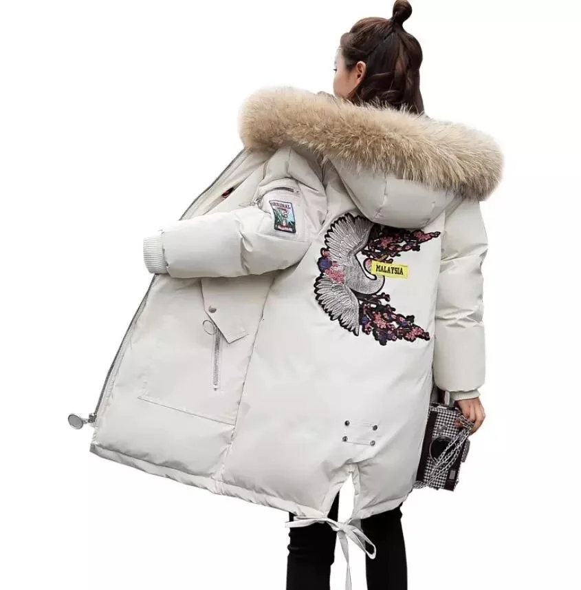 Новинка 2019 зимний пуховик с хлопковой подкладкой свободный большой размер