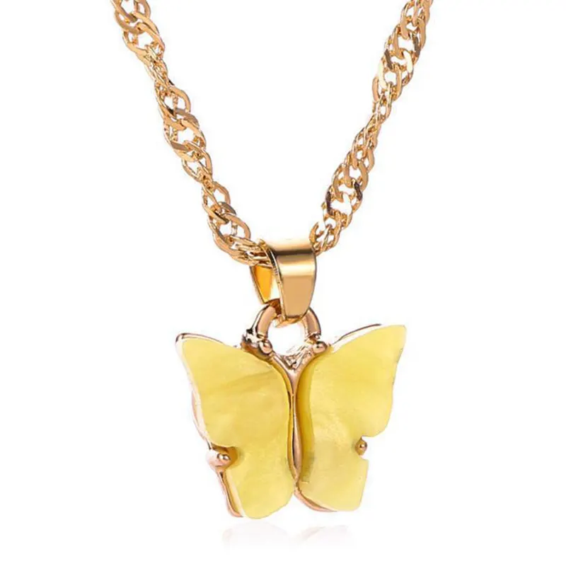 Новые летние товары женские летнее Стильное ожерелье в виде Красной бабочки