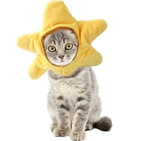 2021 new starfish styling cap stylish and comfortable flower headdress cat head set pet supplies cat wigs