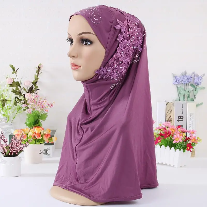 

Women Muslim scarf Turban Casual Caps Chiffon Scarf solid Hijab fashion Shawls Headband Plain Head Wrap Folding Turbantes