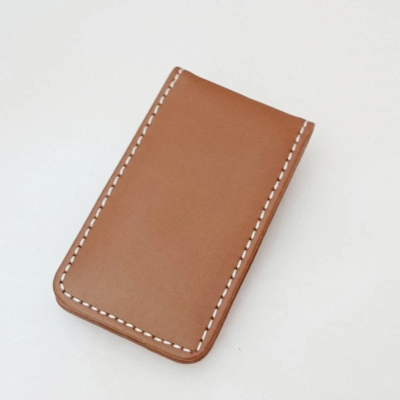 Магнитный зажим для денег мужчин и женщин кожаный кошелек держатель карт тонкий