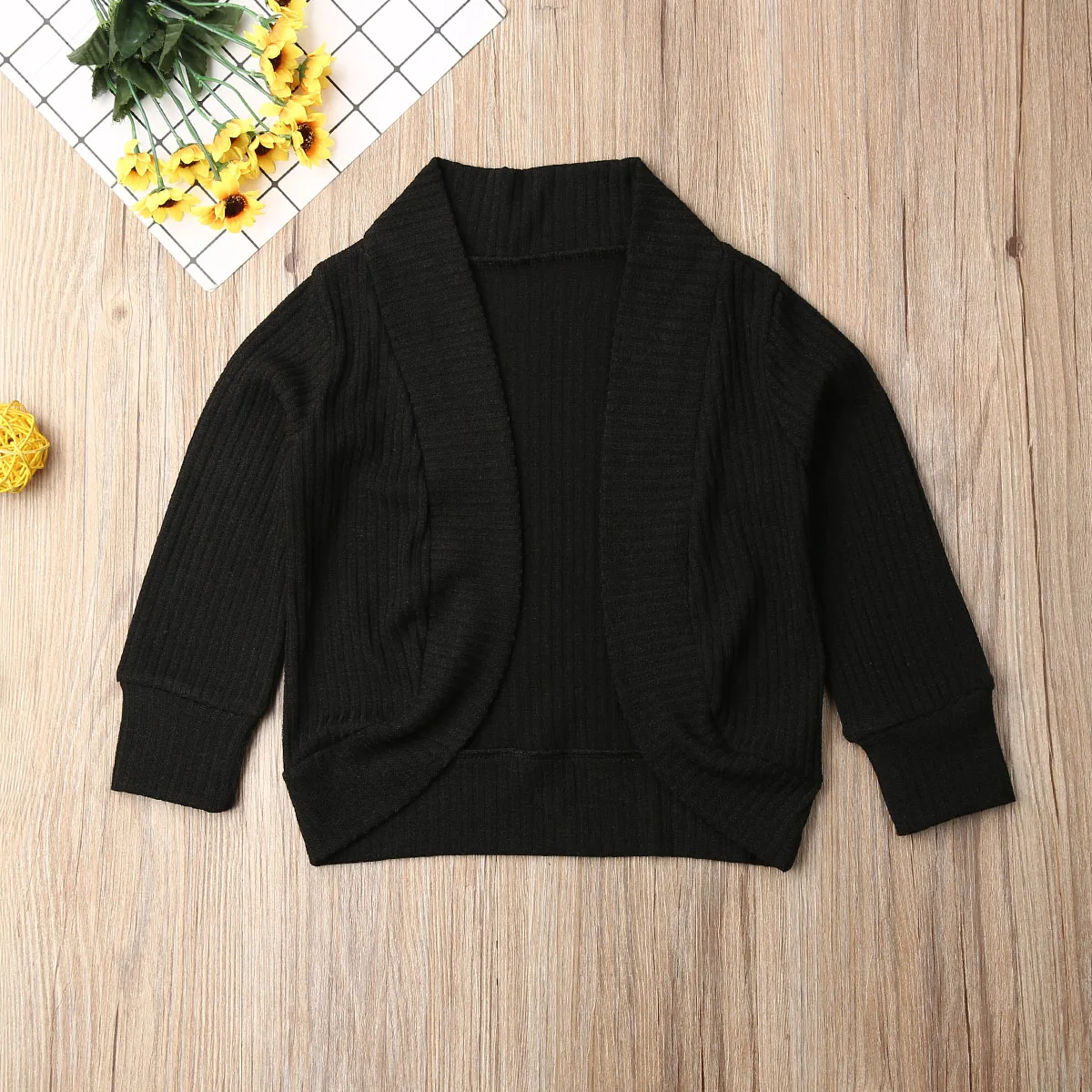 2019 New 1-6Y Kids Baby Girls Knit Sweater Coat Long Sleeve Cardigan Solid Warm Jacket Outfits Autumn Winter Clothes | Детская одежда и