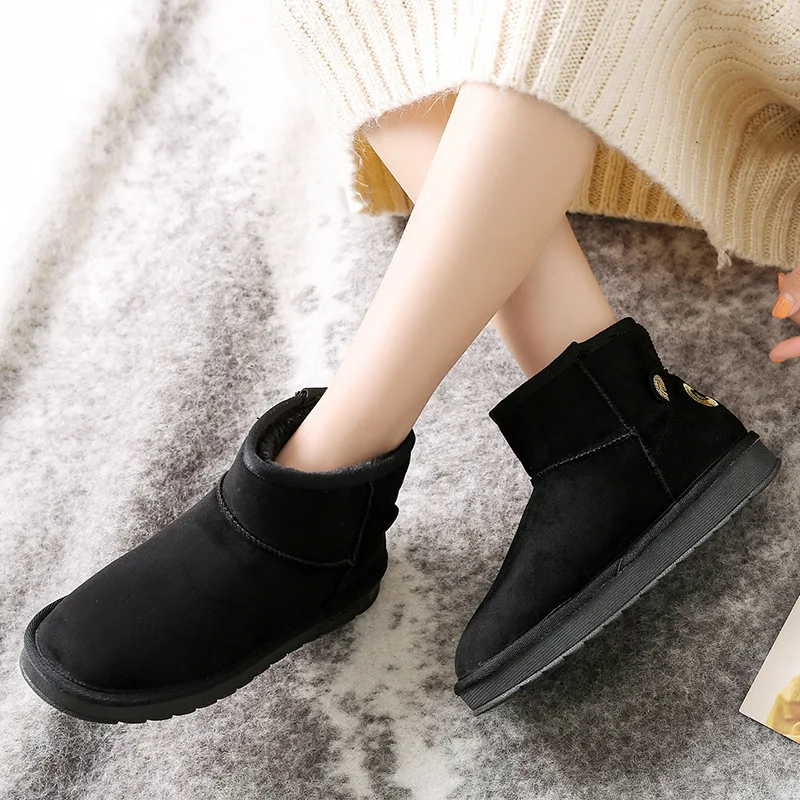 Зимние сапоги женская короткая трубка Новинка 2019 года зимняя обувь из хлопка на