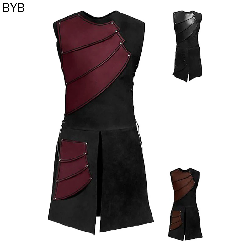 Средневековый военный воин солдат бронированный кожаный жилет для мужчин рыцарь